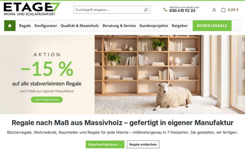 Screenshot regale.berlin