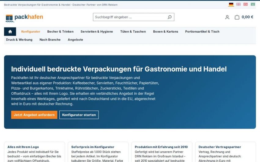 Screenshot packhafen.de