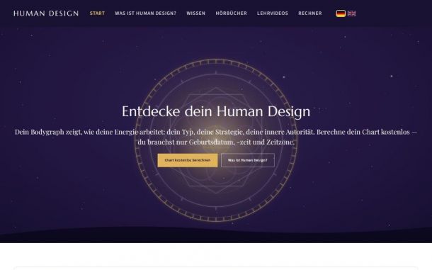 Screenshot humandesign.spiritness.de